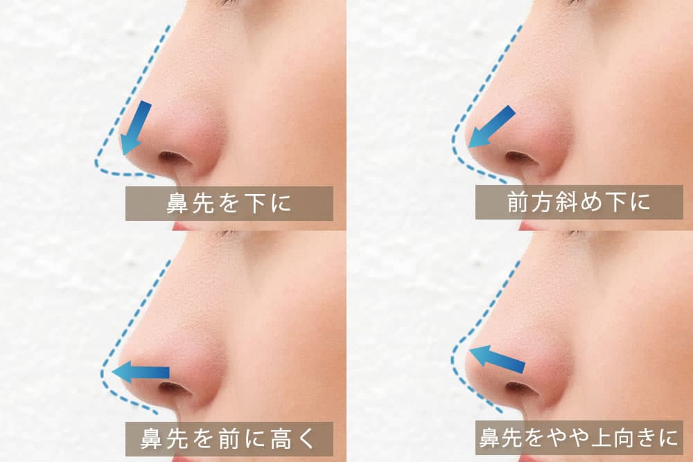 耳軟骨を鼻に挿入するデザイン