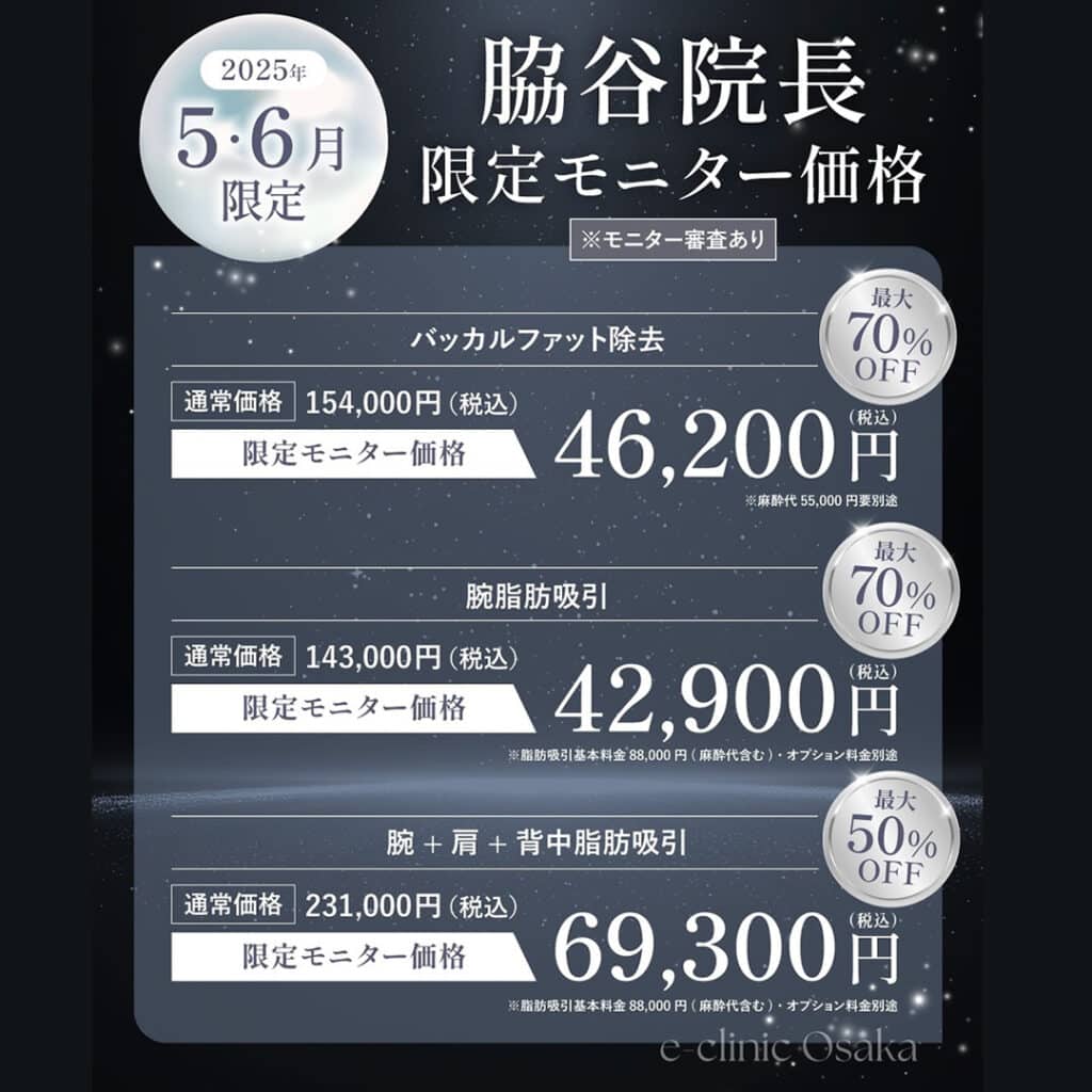 大阪院の脂肪吸引のキャンペーンバナー