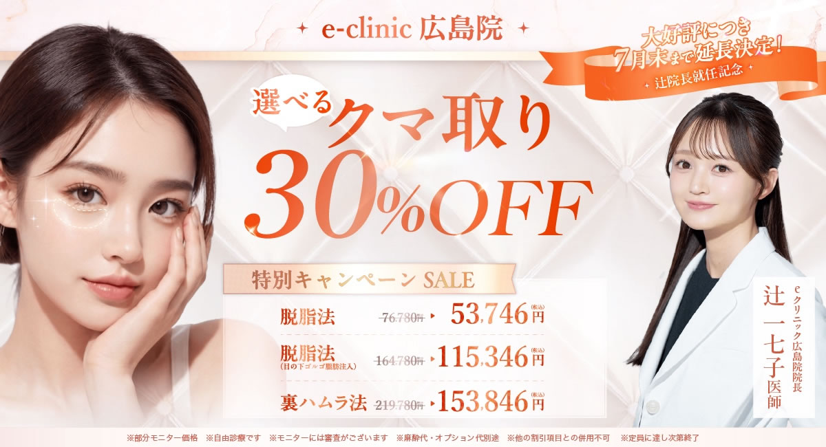辻一七子医師のクマ取りのキャンペーン画像