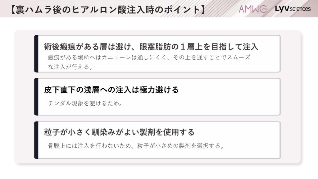 16_裏ハムラ後のヒアルロン酸注入時のポイント
